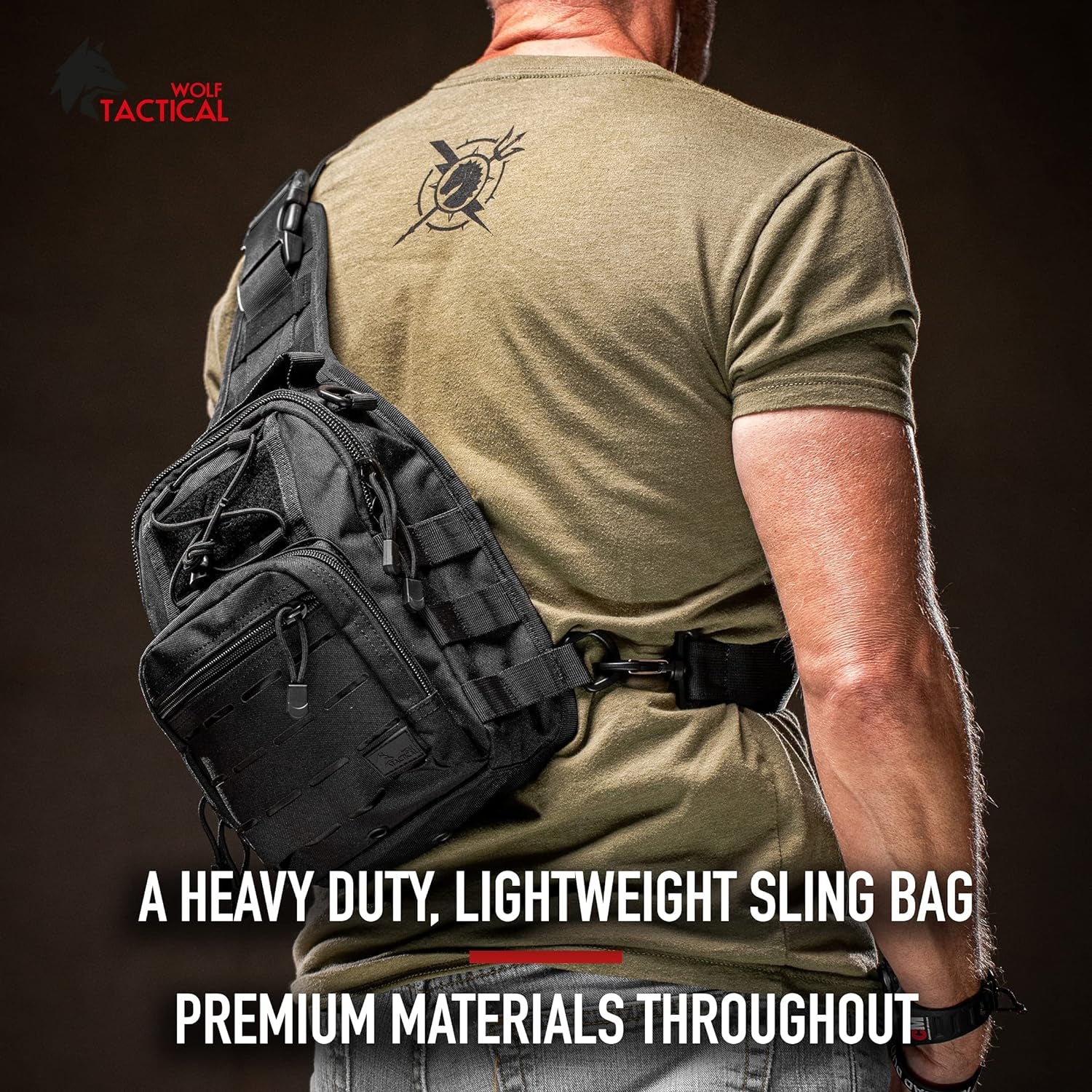 Compact EDC Sling Bag - Concealed Carry Shoulder Bag for Range, Travel, Hiking, Outdoor Sports