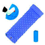 Outdoor Sleeping Pad Camping Inflatable Mattress with Pillows Travel Mat Folding Bed Ultralight Air Cushion Hiking Trekking